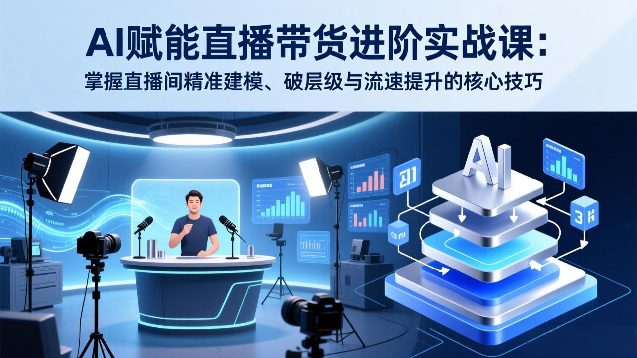 (17405期)AI赋能直播带货进阶实战课:掌握直播间精准建模、破层级与流速提升的核心技巧网创吧-网创项目资源站-副业项目-创业项目-搞钱项目网创吧