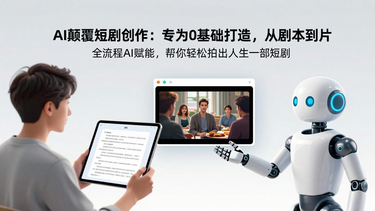 (17564期)AI颠覆短剧创作:专为0基础打造,从剧本到成片全流程AI赋能,帮你轻松拍出人生第一部短剧网创吧-网创项目资源站-副业项目-创业项目-搞钱项目网创吧