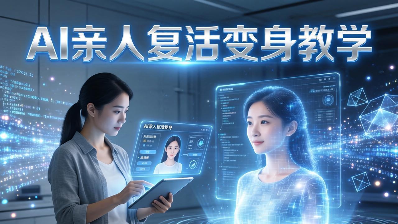 (17940期)AI亲人复活变身教学,最近超级火爆的项目,涨粉超级快,私域引流代做服务,收徒等网创吧-网创项目资源站-副业项目-创业项目-搞钱项目网创吧