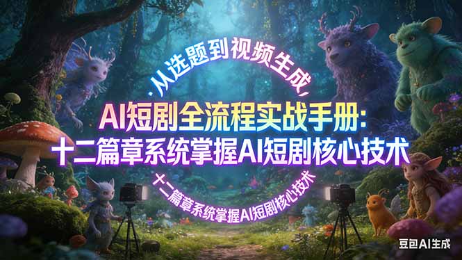 (17620期)AI 短剧全流程实战手册:从选题到视频生成,十二篇章系统掌握 AI 短剧核心技术网创吧-网创项目资源站-副业项目-创业项目-搞钱项目网创吧