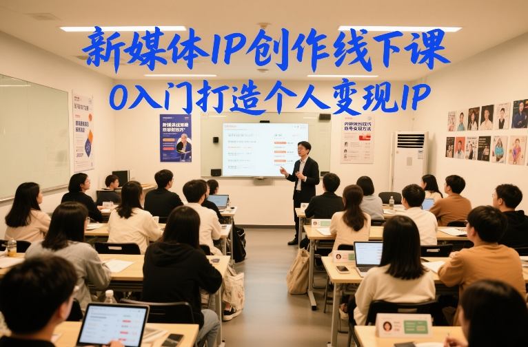 新媒体IP创作线下课,0入门打造个人变现IP网创吧-网创项目资源站-副业项目-创业项目-搞钱项目网创吧