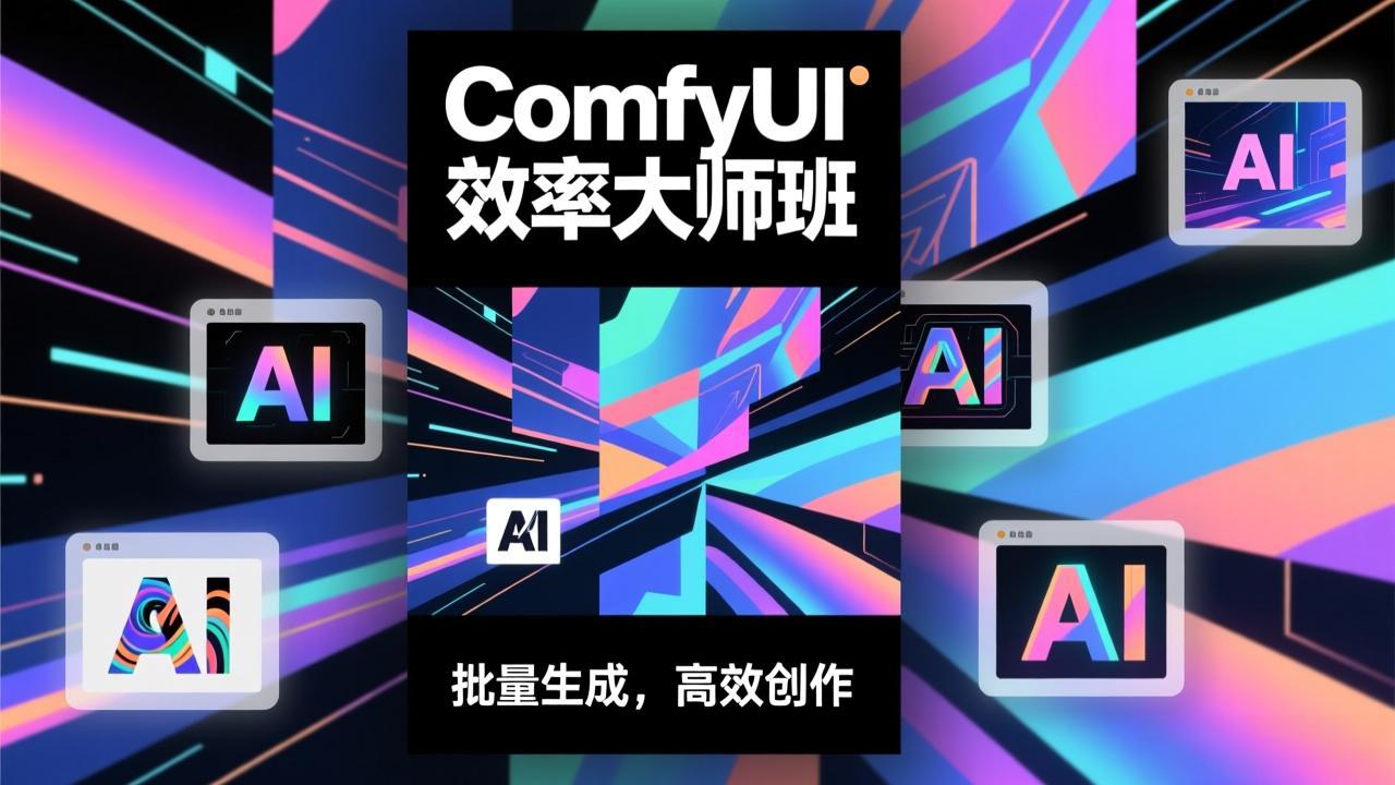 (17107期)ComfyUI效率大师班:工作流搭建,批量生成,将个人AI出图效率提升5-10倍,月接单收入1-3万网创吧-网创项目资源站-副业项目-创业项目-搞钱项目网创吧