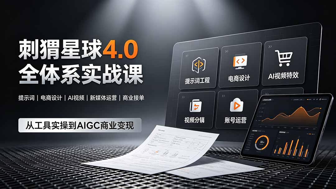 (19224期)刺猬星球4.0全体系实战课,覆盖提示词工程、电商设计、AI视频特效与新媒体运营,一站式掌握AIGC商业核心技能网创吧-网创项目资源站-副业项目-创业项目-搞钱项目网创吧