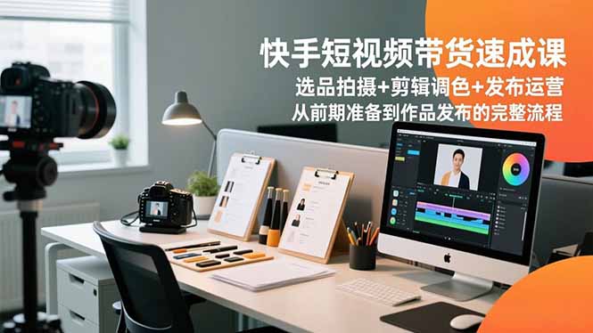 （16752期）快手短视频带货速成课，选品拍摄+剪辑调色+发布运营，从前期准备到作品发布的完整流程网创吧-网创项目资源站-副业项目-创业项目-搞钱项目网创吧
