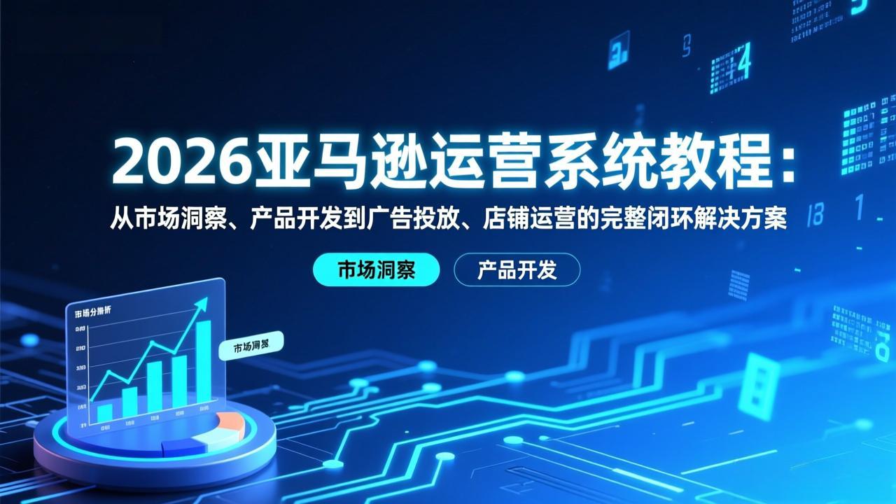 (17208期)2026亚马逊运营系统教程:从市场洞察、产品开发到广告投放、店铺运营的完整闭环解决方案网创吧-网创项目资源站-副业项目-创业项目-搞钱项目网创吧