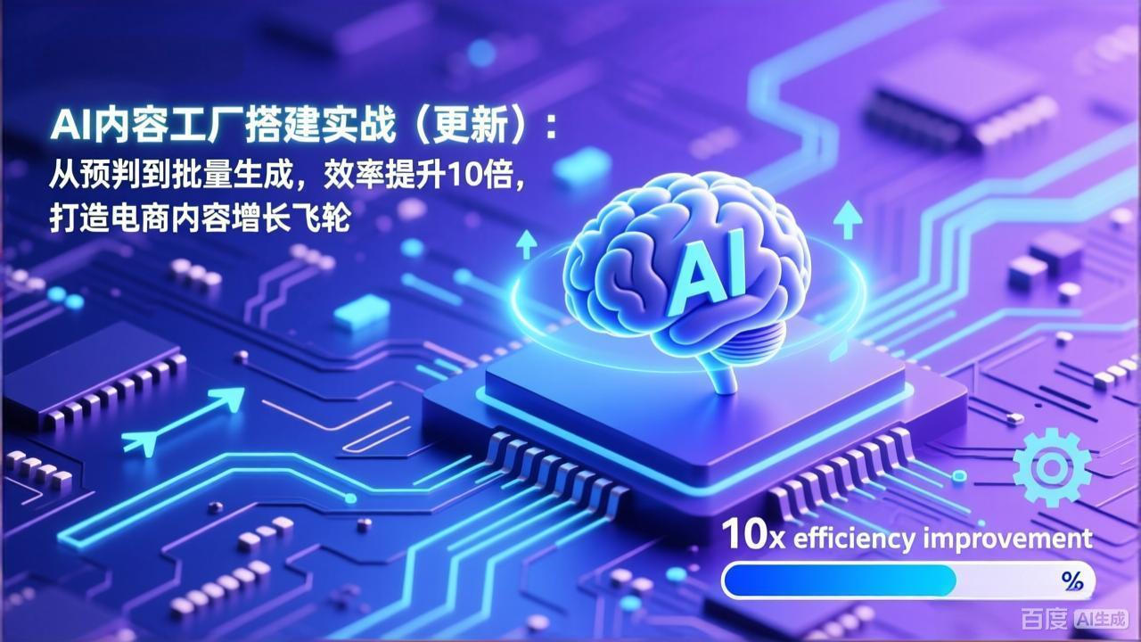 (17210期)AI内容工厂搭建实战(更新):从预判到批量生成,效率提升10倍,打造电商内容增长飞轮网创吧-网创项目资源站-副业项目-创业项目-搞钱项目网创吧