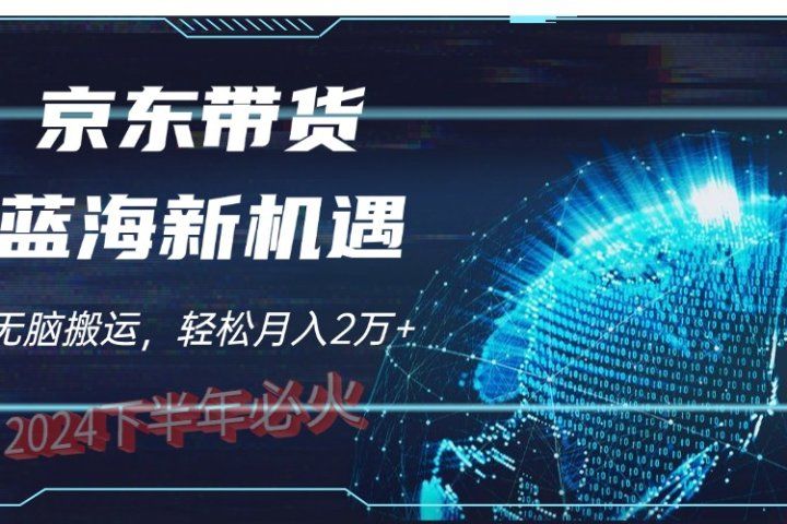 2024下半年最新蓝海项目,无脑搬运,不用剪辑,有手就会,京东图文视频,每月亲测2oooo+网创吧-网创项目资源站-副业项目-创业项目-搞钱项目网创吧