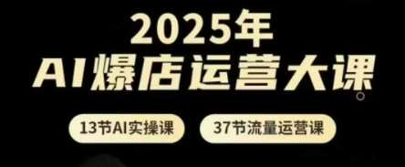 2025年AI爆店运营大课，13节AI实操课+37节流量运营课网创吧-网创项目资源站-副业项目-创业项目-搞钱项目网创吧
