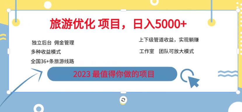 7.22旅游项目最新模式，独立后台+全国35+线路，日入5000+【揭秘】网创吧-网创项目资源站-副业项目-创业项目-搞钱项目网创吧
