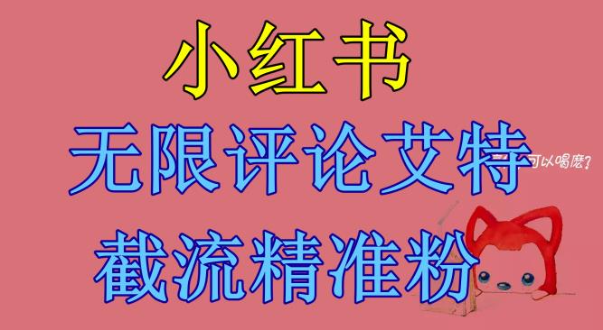 小红书无限评论艾特截流精准粉(软件+教程)网创吧-网创项目资源站-副业项目-创业项目-搞钱项目网创吧