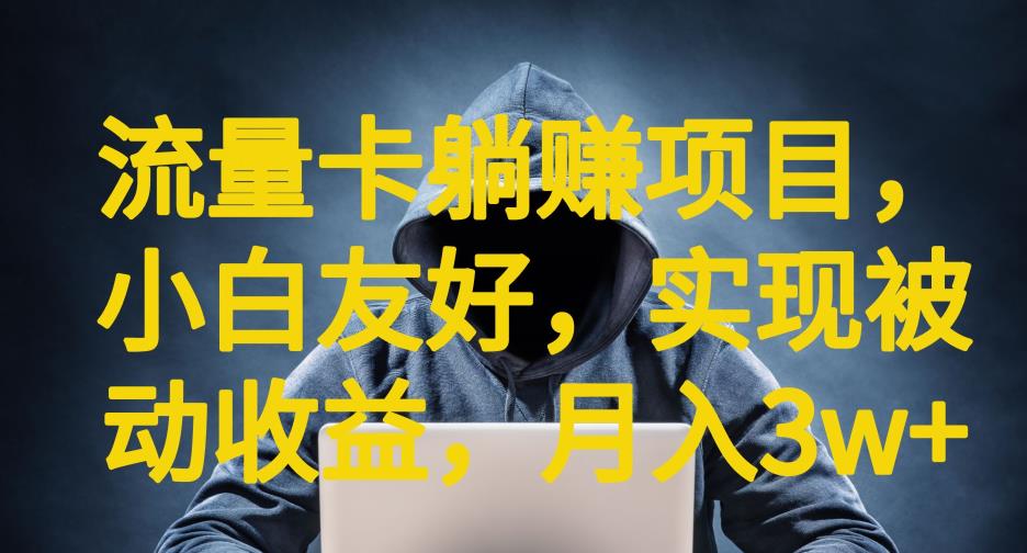 流量卡躺赚项目,小白友好,开设后台,实现被动收益,只要出卡,就能一直赚钱,利润高昂【揭秘】网创吧-网创项目资源站-副业项目-创业项目-搞钱项目网创吧