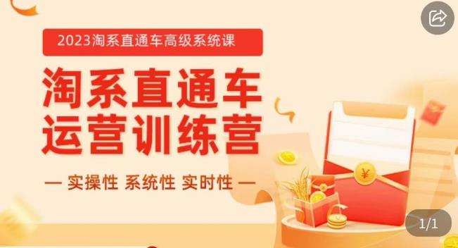 冠东·2023淘系直通车高级系统课,实操性,系统性,实时性,直通车完整体系教学网创吧-网创项目资源站-副业项目-创业项目-搞钱项目网创吧