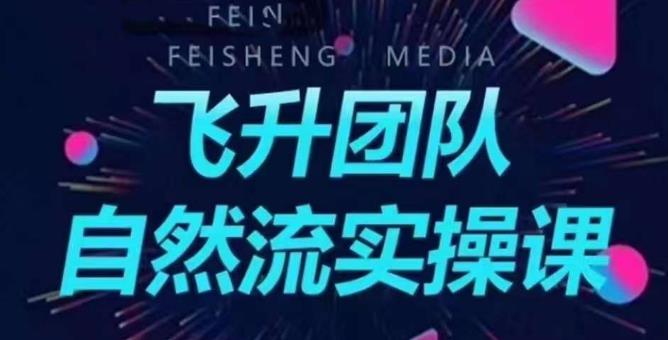 飞升团队课程自然流实操课,抖音半无人起号主播间搭建教学网创吧-网创项目资源站-副业项目-创业项目-搞钱项目网创吧