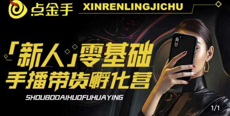 2023点金手·新人零基础手播带货孵化营:账号运营篇+主播话术篇+数据流量篇等网创吧-网创项目资源站-副业项目-创业项目-搞钱项目网创吧