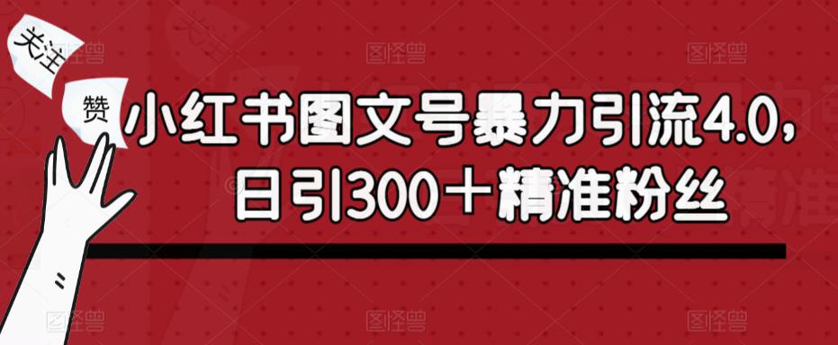 小红书图文号暴力引流4.0,日引300+精准粉丝【揭秘】网创吧-网创项目资源站-副业项目-创业项目-搞钱项目网创吧