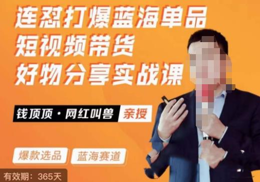 网红叫兽·连怼打爆蓝海单品,短视频带货好物分享实战课网创吧-网创项目资源站-副业项目-创业项目-搞钱项目网创吧