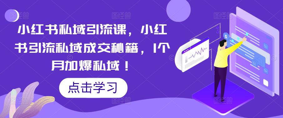小红书私域引流课,小红书引流私域成交秘籍,1个月加爆私域!网创吧-网创项目资源站-副业项目-创业项目-搞钱项目网创吧