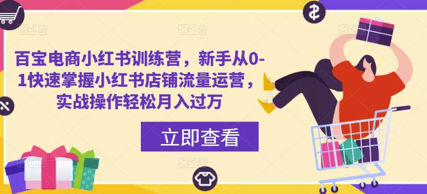 百宝电商小红书训练营,新手从0-1快速掌握小红书店铺流量运营,实战操作轻松月入过万网创吧-网创项目资源站-副业项目-创业项目-搞钱项目网创吧