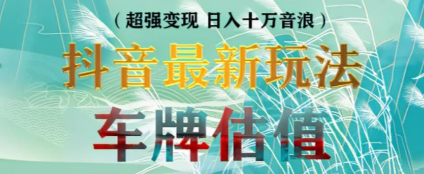 抖音最新无人直播变现直播车牌估值玩法项目,轻松日赚几百+【详细玩法教程】网创吧-网创项目资源站-副业项目-创业项目-搞钱项目网创吧