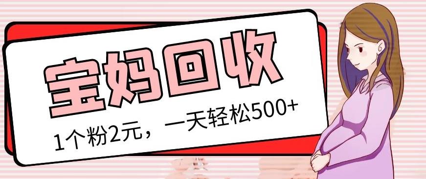 最新宝妈粉回收变现计划及胎教音乐高端变现玩法全套教程!(非老玩法)网创吧-网创项目资源站-副业项目-创业项目-搞钱项目网创吧