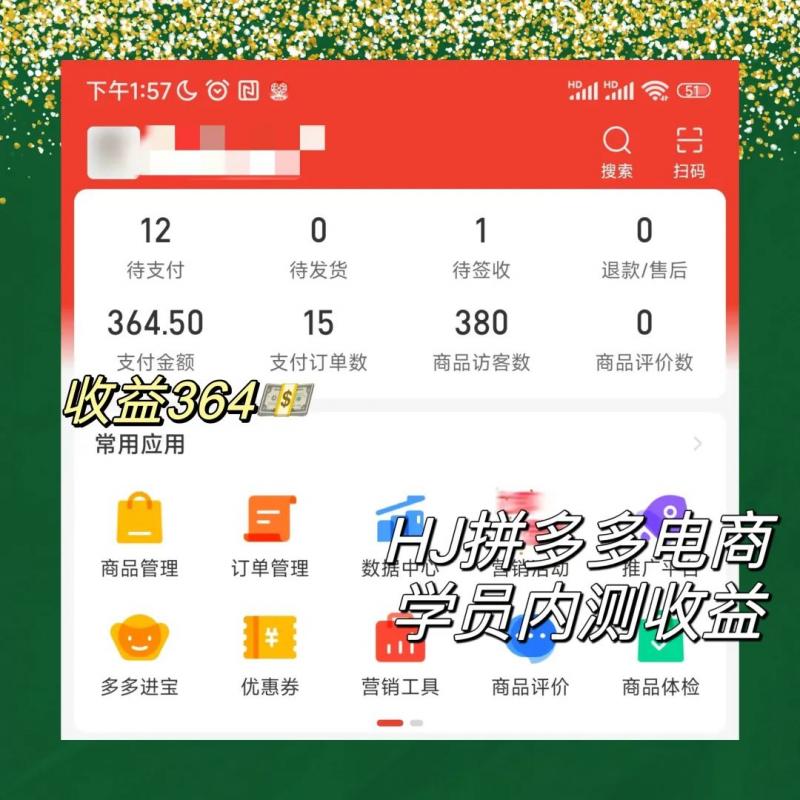 2023拼多多电商项目,稳定一天300~3000+,门槛低,出单快,一部手机即可完成网创吧-网创项目资源站-副业项目-创业项目-搞钱项目网创吧
