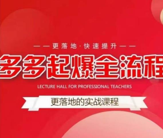 互力-多多新品打爆全流程,拼多多14天拉搜索自然流量,更落地·快速提升网创吧-网创项目资源站-副业项目-创业项目-搞钱项目网创吧