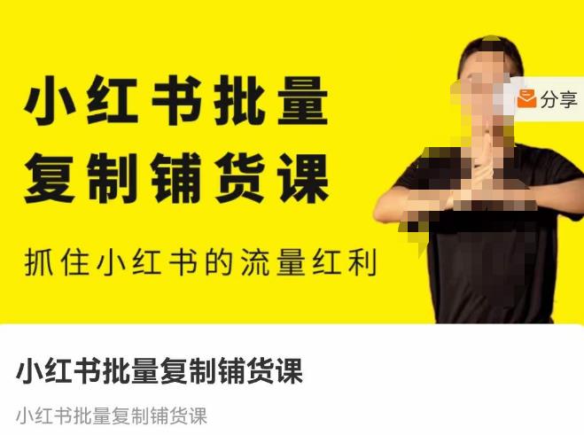 张宾·小红书批量复制铺货课,抓住小红书的流量红利 (更新2023年2月)网创吧-网创项目资源站-副业项目-创业项目-搞钱项目网创吧