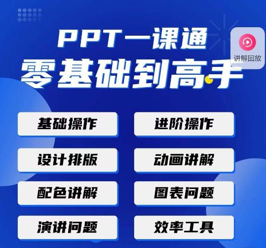 PPT·一课通·0基础到高手:通俗易懂快速掌握PPT的各种应用场合网创吧-网创项目资源站-副业项目-创业项目-搞钱项目网创吧