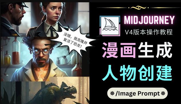 Midjourney V4版本操作教程:2个简单参数,完成漫画生成,人物创建网创吧-网创项目资源站-副业项目-创业项目-搞钱项目网创吧