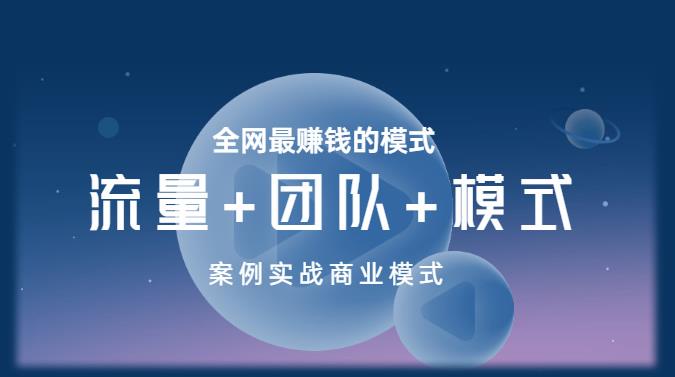 王冲老师《流量+团队+模式》商业模式实战课,全网最赚钱的模式网创吧-网创项目资源站-副业项目-创业项目-搞钱项目网创吧