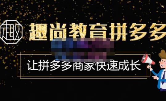 趣尚教育·拼多多运营实操VIP特训营,让拼多多商家快速成长-价值3180元网创吧-网创项目资源站-副业项目-创业项目-搞钱项目网创吧