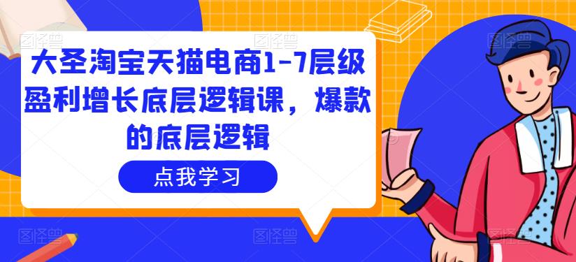 大圣淘宝天猫电商1-7层级盈利增长底层逻辑课,爆款的底层逻辑网创吧-网创项目资源站-副业项目-创业项目-搞钱项目网创吧