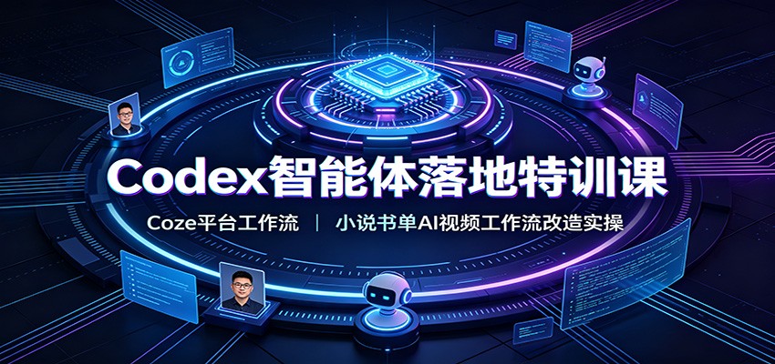 Codex智能体落地特训课：Coze平台工作流，小说书单AI视频工作流改造实操网创吧-网创项目资源站-副业项目-创业项目-搞钱项目网创吧