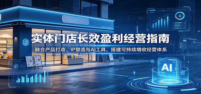 实体门店长效盈利经营指南：融合产品打造、IP塑造与AI工具，搭建可持续增收经营体系网创吧-网创项目资源站-副业项目-创业项目-搞钱项目网创吧