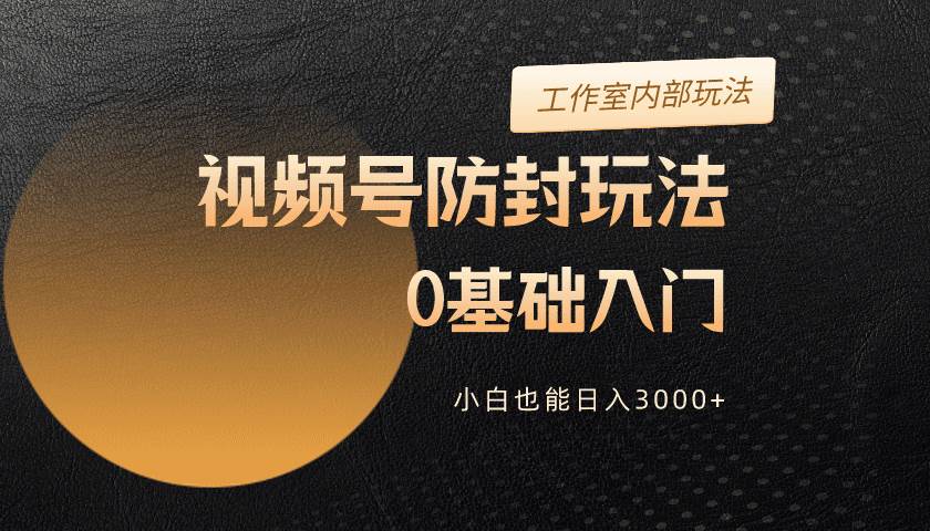 (10107期)2024视频号升级防封玩法,零基础入门,小白也能日入3000+网创吧-网创项目资源站-副业项目-创业项目-搞钱项目网创吧