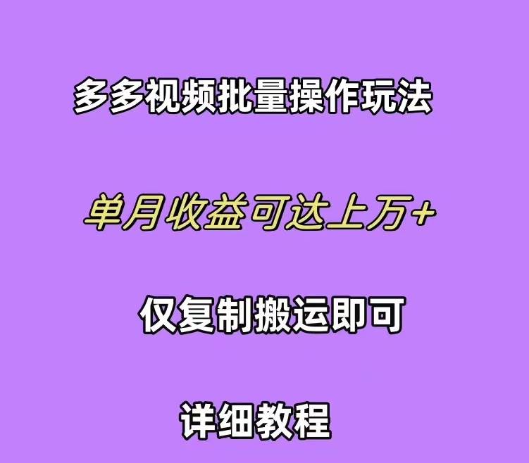 (10029期)拼多多视频带货快速过爆款选品教程 每天轻轻松松赚取三位数佣金 小白必...网创吧-网创项目资源站-副业项目-创业项目-搞钱项目网创吧