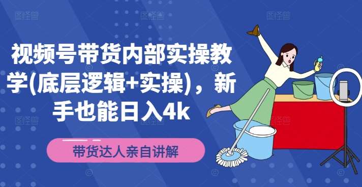 视频号带货内部实操教学(底层逻辑+实操),新手也能日入4k网创吧-网创项目资源站-副业项目-创业项目-搞钱项目网创吧