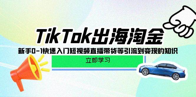 (10035期)TikTok-出海淘金,新手0-1快速入门短视频直播带货等引流到变现的知识网创吧-网创项目资源站-副业项目-创业项目-搞钱项目网创吧