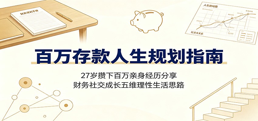 百万存款人生规划指南：27岁攒下百万亲身经历分享，财务社交成长五维理性生活思路网创吧-网创项目资源站-副业项目-创业项目-搞钱项目网创吧