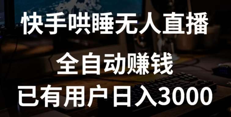 快手哄睡无人直播+独家挂载技术,已有用户日入3000+【赚钱流程+直播素材】【揭秘】网创吧-网创项目资源站-副业项目-创业项目-搞钱项目网创吧