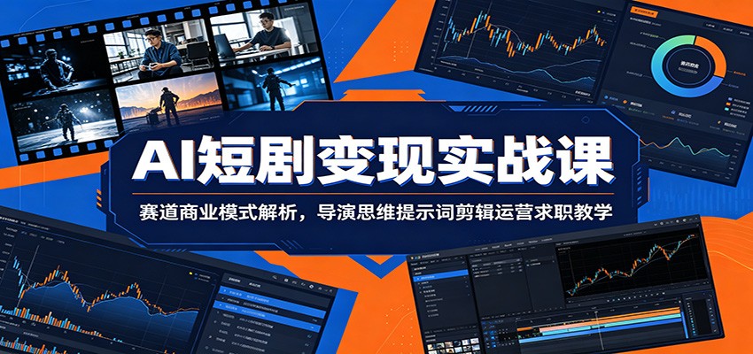 AI短剧变现实战课：赛道商业模式解析，导演思维提示词剪辑运营求职教学网创吧-网创项目资源站-副业项目-创业项目-搞钱项目网创吧