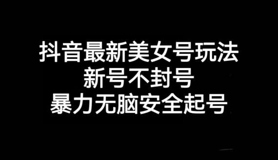 抖音最新美女号玩法,新号不封号,暴力无脑安全起号【揭秘】网创吧-网创项目资源站-副业项目-创业项目-搞钱项目网创吧