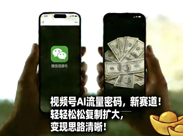 视频号AI流量密码新赛道,轻轻松松复制扩大,变现思路清晰网创吧-网创项目资源站-副业项目-创业项目-搞钱项目网创吧