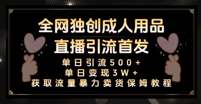 全网独创真人主播+无人直播单日引流500+,橙人用品暴力卖货单日变现3W+保姆似教学2.0【揭秘】网创吧-网创项目资源站-副业项目-创业项目-搞钱项目网创吧