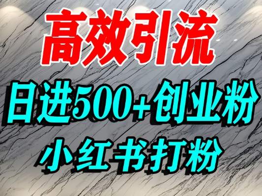 怎么打创业粉?小红书预算3000项目推荐引流精准创业粉,单人操作日引500+精准创业粉网创吧-网创项目资源站-副业项目-创业项目-搞钱项目网创吧