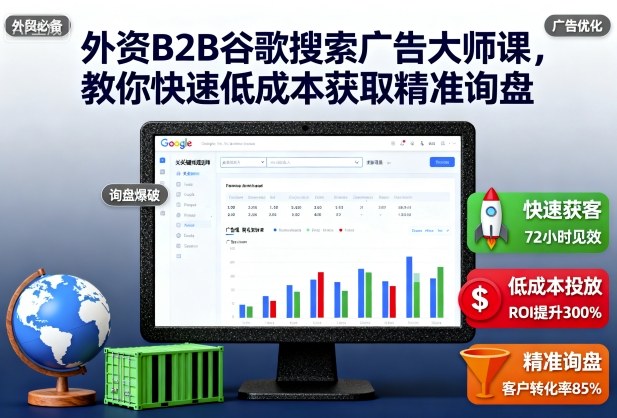 外资B2B谷歌搜索广告大师课,教你快速低成本获取精准询盘网创吧-网创项目资源站-副业项目-创业项目-搞钱项目网创吧