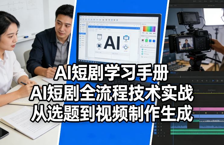 AI短剧学习手册,AI短剧全流程技术实战,从选题到视频制作生成网创吧-网创项目资源站-副业项目-创业项目-搞钱项目网创吧