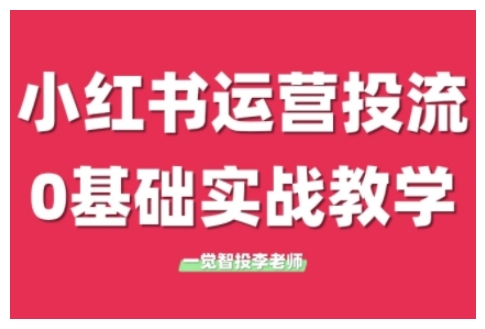 小红书运营投流,小红书广告投放从0到1的实战课,学完即可开始投放(更新)网创吧-网创项目资源站-副业项目-创业项目-搞钱项目网创吧