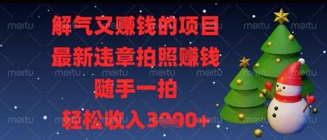解气又挣钱的项目,最新违章拍照挣钱,随手一拍,轻松收入多张【揭秘】网创吧-网创项目资源站-副业项目-创业项目-搞钱项目网创吧