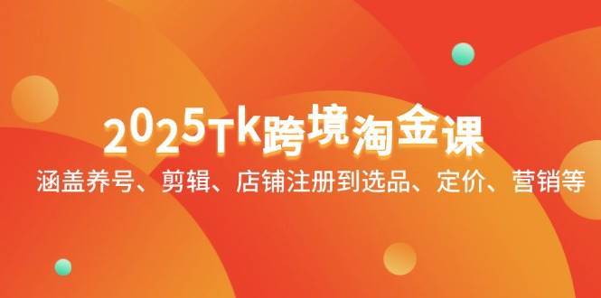 (14638期)2025Tk跨境淘金课:涵盖养号、剪辑、店铺注册到选品、定价、营销等网创吧-网创项目资源站-副业项目-创业项目-搞钱项目网创吧